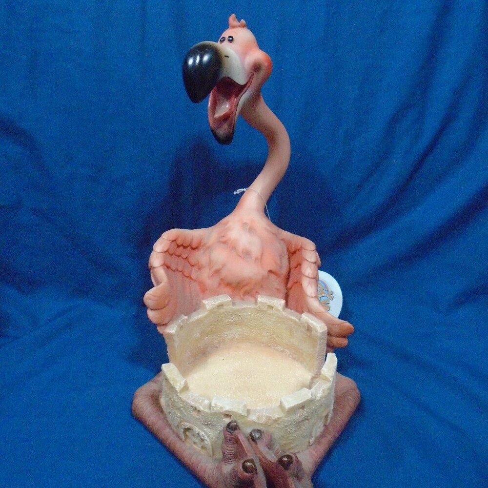 THAT’S KOOKY  Resin Pink Flamingo Coaster Ceramic Figurine w/ Tag